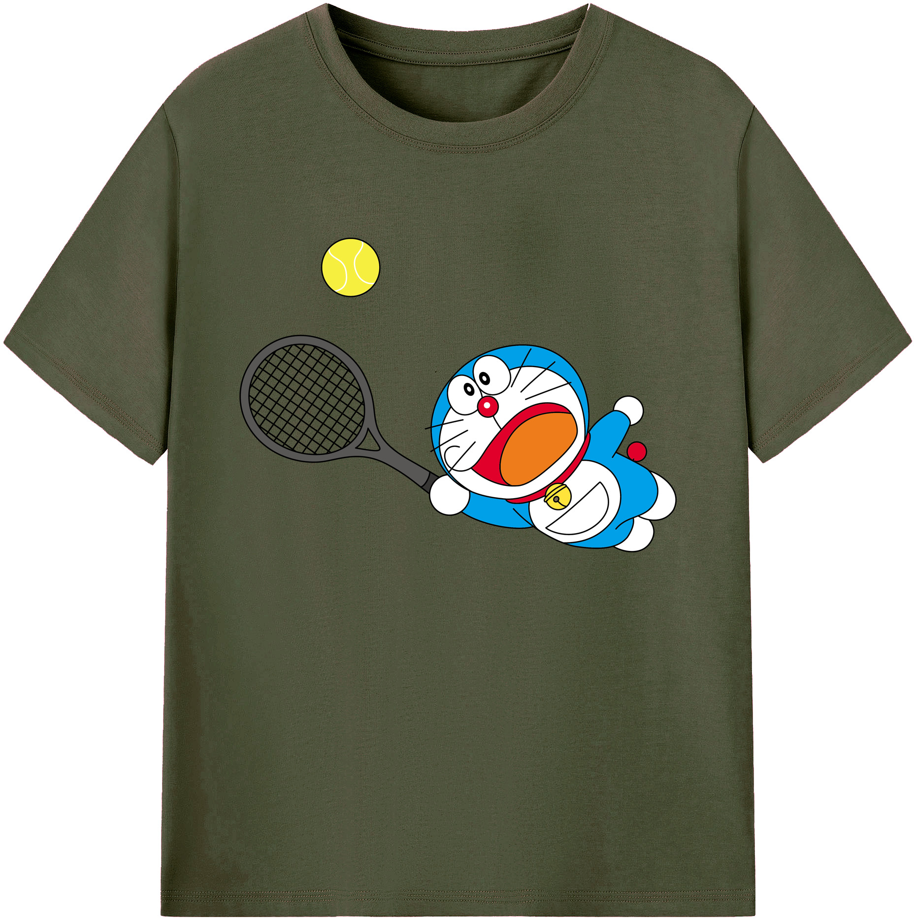 （画像用） ドラえもん Doraemon 綿100％ メンズ半袖Tシャツ｜肌触りやわらか＆通気性